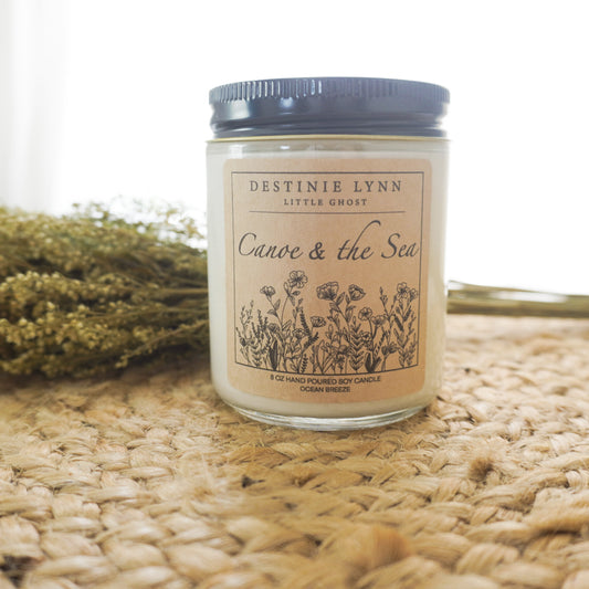 "Canoe & the Sea" hand poured 8 oz. soy candle